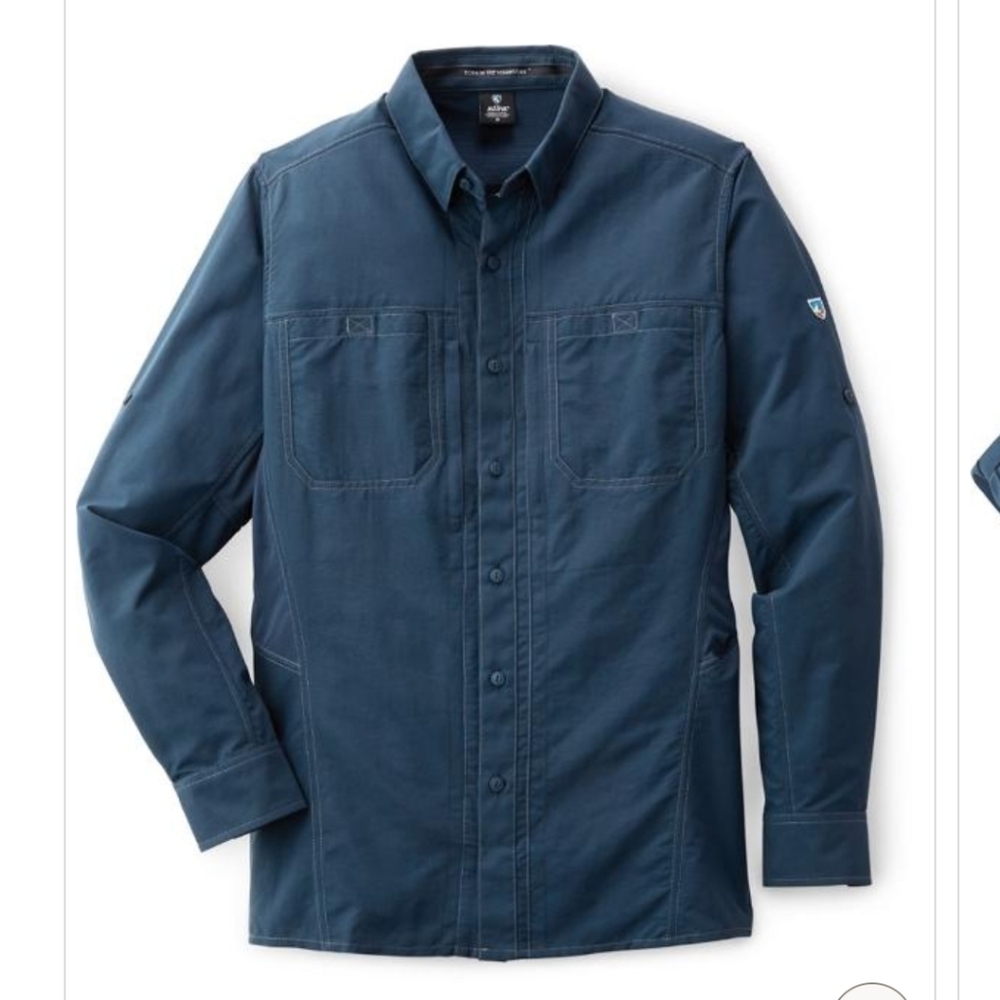 Kuhl Invoke L/S Button Up Pirate Blue, Size Small